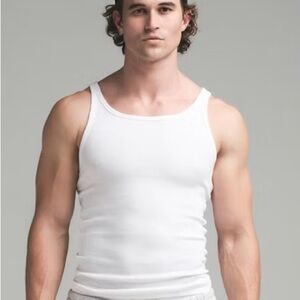 NWT SKIMS Men's Classic ribbed White tank undershirt sleepwear Sk 1500